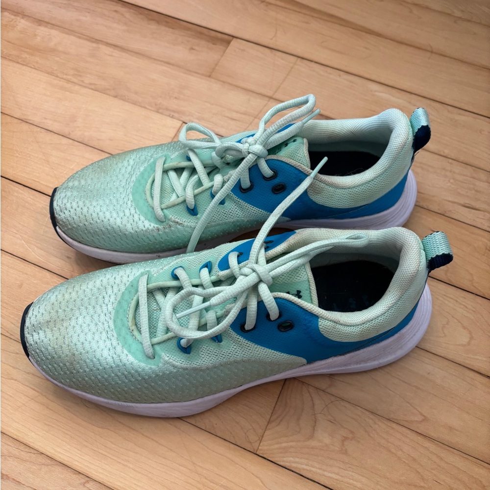 Women’s Mint Green and Blue Under Armour Sneakers